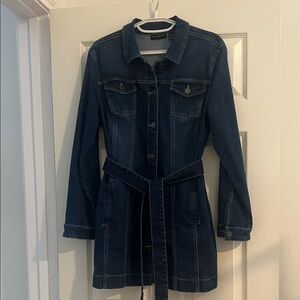 New Look Dark Blue Denim Jacket/Dress with Belt